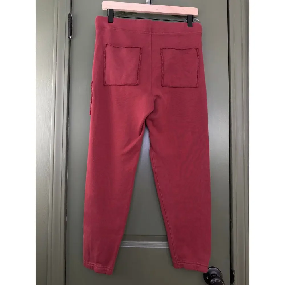 NWOT Frank & Eileen EAMON Triple Fleece Sweatpant Jogger Pant Garnet Red XS - Picture 3 of 4